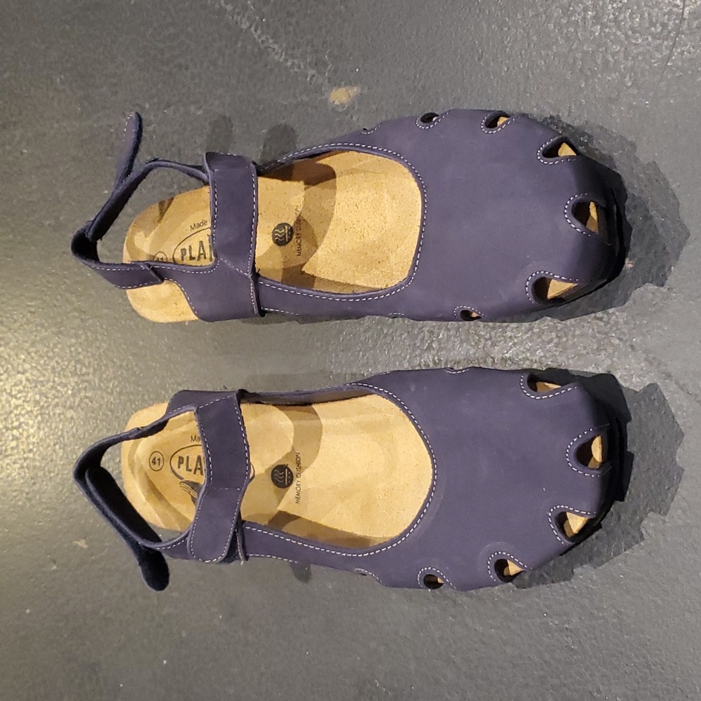 Plakton cork & leather sandals size 41